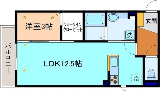セジュール モカ(1LDK/3階)の間取り写真