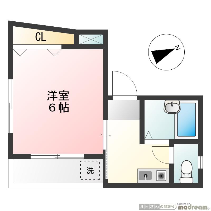PIKI HOUSE(1K/3階)の間取り写真