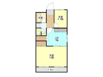 駒金屋10マンション(2LDK/3階)の間取り写真