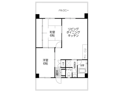 グレイスビル(2LDK/2階)の間取り写真
