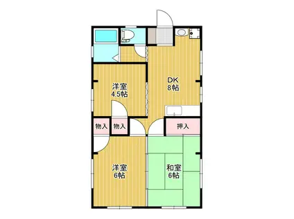 フェルト314(3DK/3階)の間取り写真