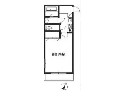 神戸・山手アパートメント(1K/3階)の間取り写真