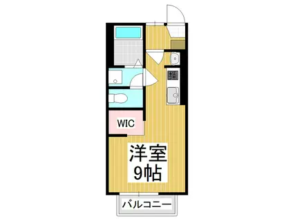 フレグランス ランド C(ワンルーム/1階)の間取り写真