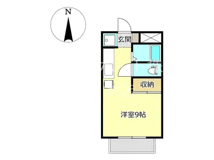 ラ・メゾン(ワンルーム/2階)の間取り写真