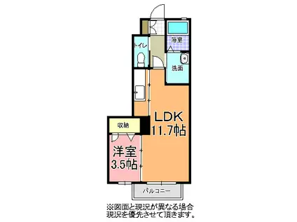 メルシーメゾン(1LDK/1階)の間取り写真