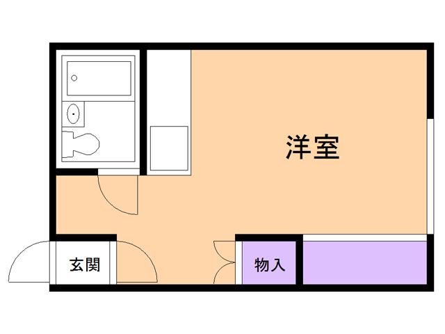 グランドール中央(ワンルーム/2階)の間取り写真