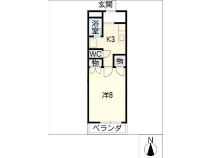 TOON TOWN(1K/2階)の間取り写真