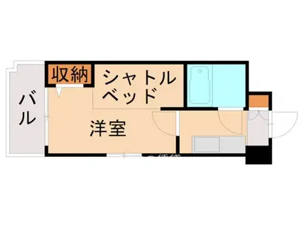 ラ・レジダンス・ド・サントゥール(1K/3階)の間取り写真