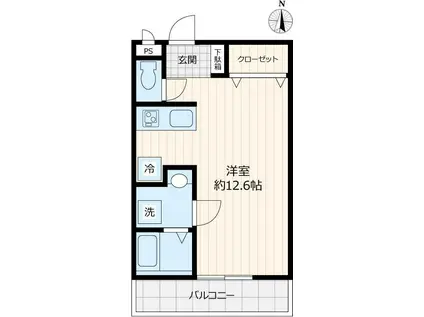 LA SUA CASA.X(ワンルーム/3階)の間取り写真