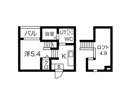 MOUNTAINASH(ワンルーム/1階)の間取り写真
