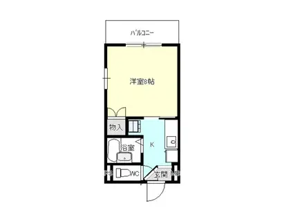 メゾンミレー(1K/3階)の間取り写真