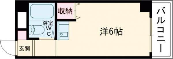 トータスBLD(ワンルーム/7階)の間取り写真