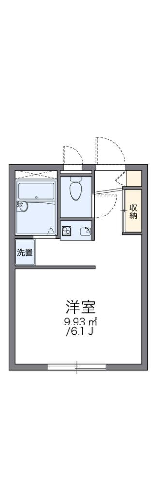 レオパレスフジ(1K/1階)の間取り写真