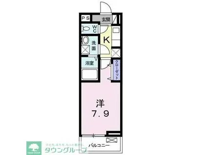 フローズ21(1K/2階)の間取り写真