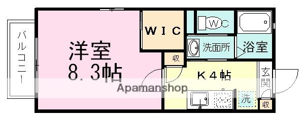 マイヴィラージュ(1K/2階)の間取り写真