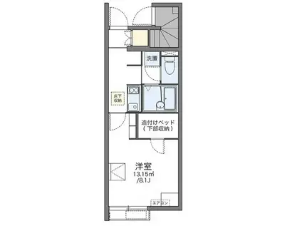 レオネクストAYUNAII(1K/1階)の間取り写真