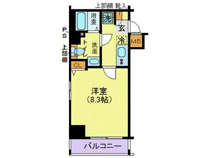 LEXE明大前-レグゼ明大前-(1K/3階)の間取り写真