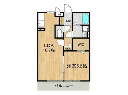 ルーチェ(1LDK/2階)の間取り写真