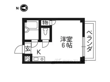 リブカントリー(ワンルーム/3階)の間取り写真
