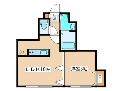 エムズ豊平22(1LDK/4階)の間取り写真