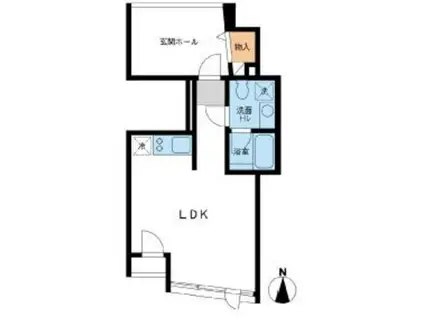 CIRCLE南麻布(ワンルーム/2階)の間取り写真