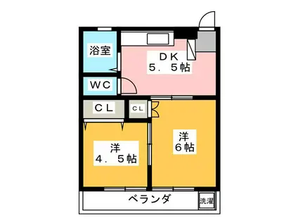 アローアイランドIII(2DK/3階)の間取り写真