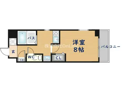 Mプラザ高井田(1K/8階)の間取り写真