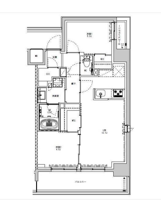 S-RESIDENCE板橋大山(2LDK/3階)の間取り写真