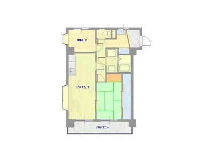 ルビーハイム(2LDK/2階)の間取り写真