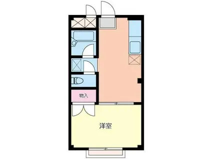 メゾン・ド・ブラン(1DK/1階)の間取り写真