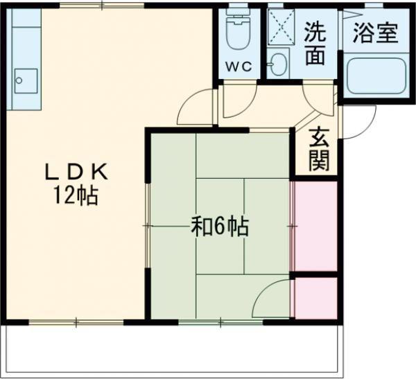 サンパティオ(1LDK/2階)の間取り写真
