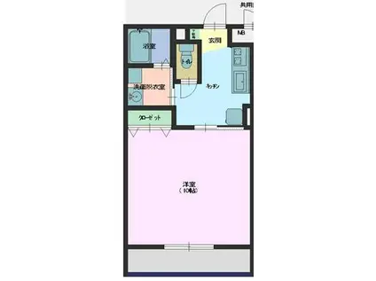 ビッグワンコーポD(1K/2階)の間取り写真