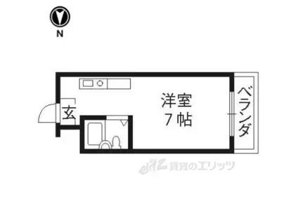 ル・マインハウス(ワンルーム/2階)の間取り写真