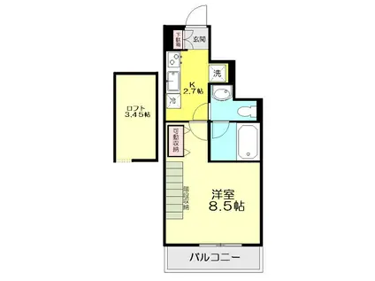 サンリバー成増(1K/1階)の間取り写真