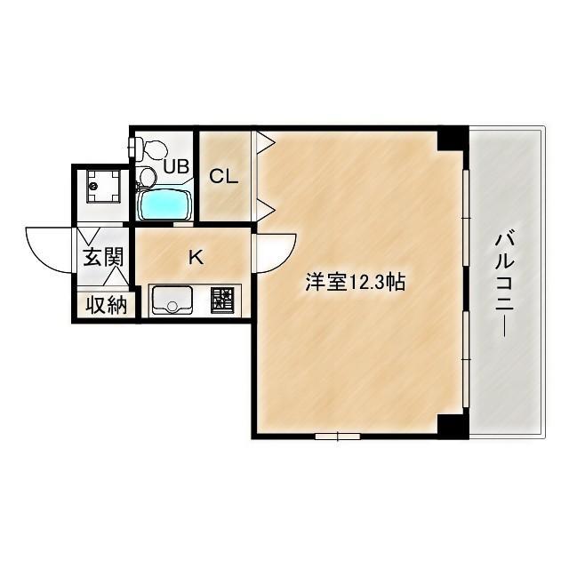朝日プラザ都島本通パサージュ(ワンルーム/6階)の間取り写真
