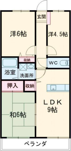 エスポワール(3LDK/1階)の間取り写真