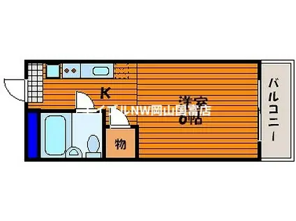 ウェーブレジデンス津島(1K/2階)の間取り写真