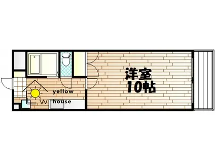 YSハイツ21北方(1K/1階)の間取り写真