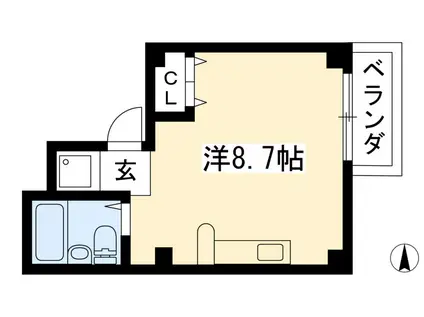 SUR RAPPORT(ワンルーム/4階)の間取り写真