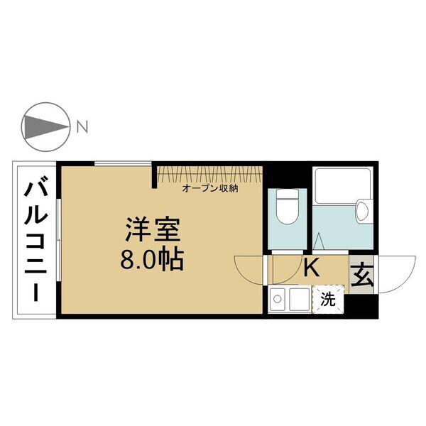 レオパレス長橋(1K/1階)の間取り写真