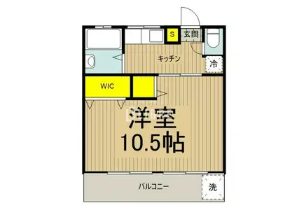 コーポルピナス(1DK/1階)の間取り写真