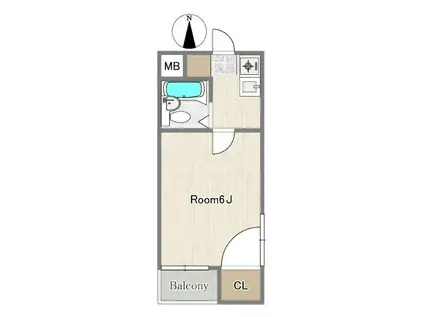 ハイム南雲(1K/2階)の間取り写真