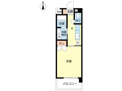 アドアベリーII(1K/2階)の間取り写真