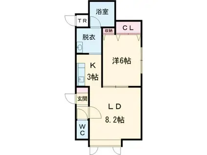 ブルームII(1LDK/1階)の間取り写真
