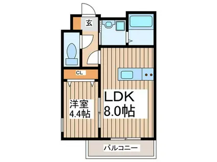 CITTA(1LDK/2階)の間取り写真