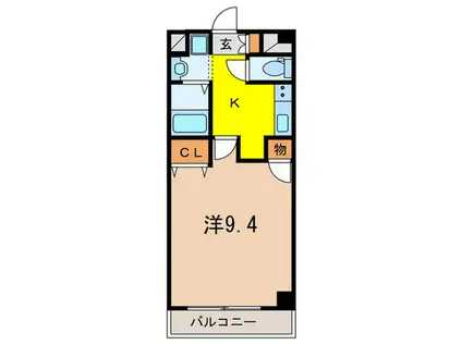 アメニティヒルズII(1K/2階)の間取り写真