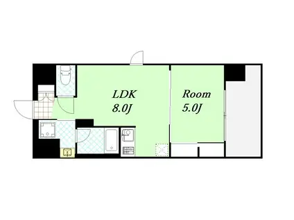 スワンズシティ中之島クロス(1LDK/7階)の間取り写真
