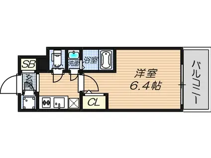 エスリード新梅田ノースポイント(1K/4階)の間取り写真