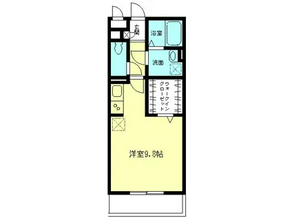 バリアント橋本(ワンルーム/2階)の間取り写真