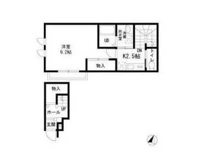 アザレア東大前(1K/1階)の間取り写真